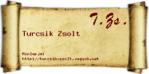 Turcsik Zsolt névjegykártya